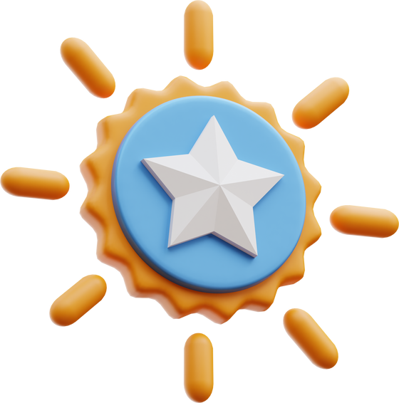 3D Star Badge